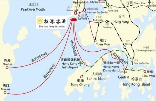 মানচিত্র, shekou, ফেরি টার্মিনাল