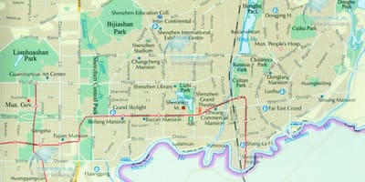 মানচিত্র সেন্জ়েং রাস্তার